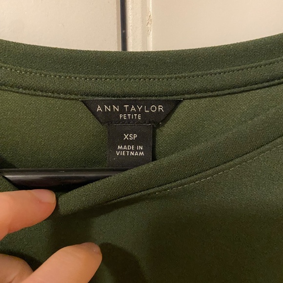 Ann Taylor | Army Green Blouse w/Gold Button Details | Size XS petite - Picture 3 of 5
